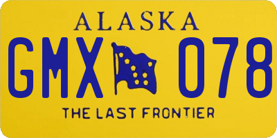 AK license plate GMX078