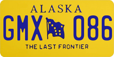 AK license plate GMX086