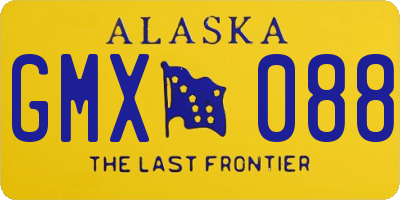 AK license plate GMX088