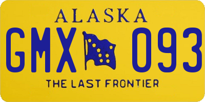AK license plate GMX093