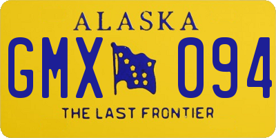 AK license plate GMX094