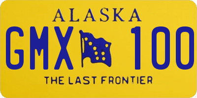 AK license plate GMX100