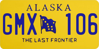 AK license plate GMX106