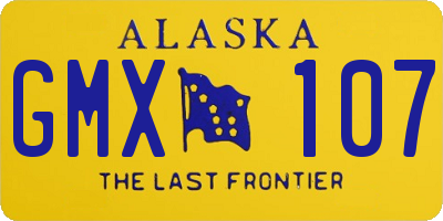 AK license plate GMX107