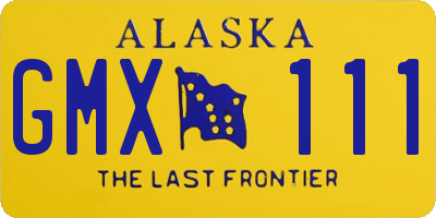 AK license plate GMX111