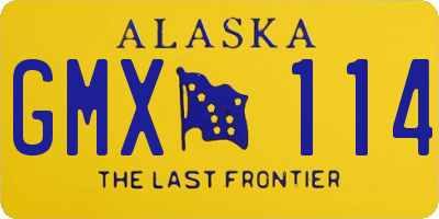 AK license plate GMX114