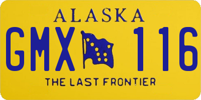 AK license plate GMX116