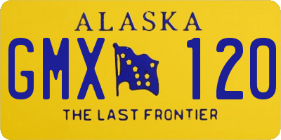 AK license plate GMX120