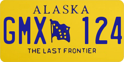 AK license plate GMX124