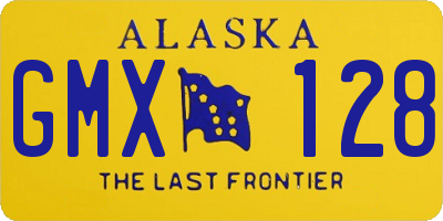 AK license plate GMX128