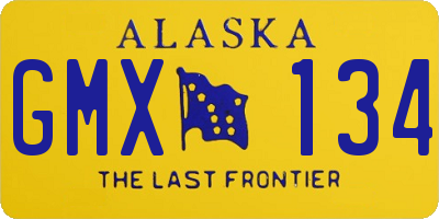 AK license plate GMX134