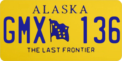AK license plate GMX136
