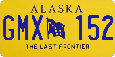 AK license plate GMX152