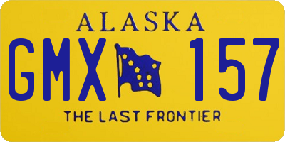 AK license plate GMX157