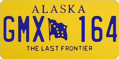 AK license plate GMX164