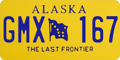 AK license plate GMX167