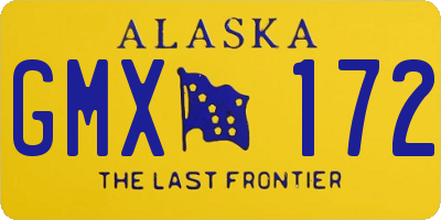 AK license plate GMX172