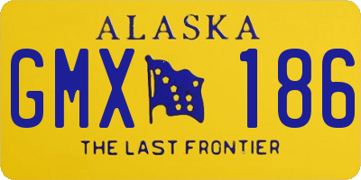 AK license plate GMX186
