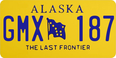 AK license plate GMX187