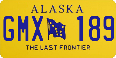 AK license plate GMX189