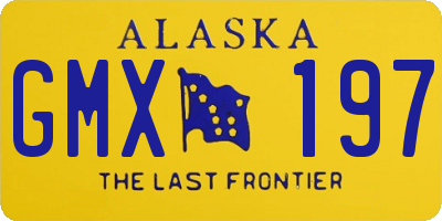 AK license plate GMX197