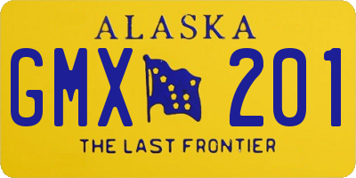AK license plate GMX201