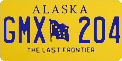 AK license plate GMX204