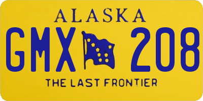 AK license plate GMX208