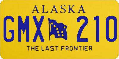 AK license plate GMX210