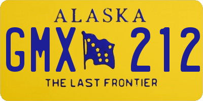 AK license plate GMX212