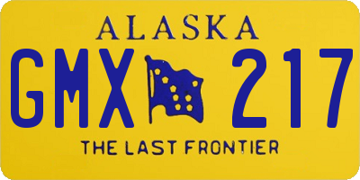 AK license plate GMX217
