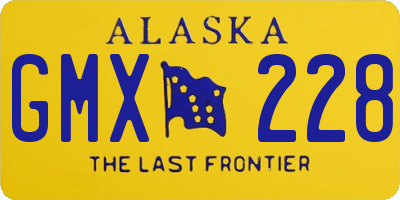 AK license plate GMX228