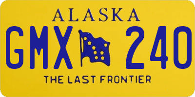 AK license plate GMX240