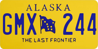 AK license plate GMX244
