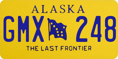 AK license plate GMX248