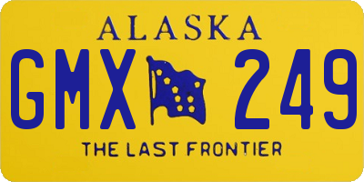 AK license plate GMX249
