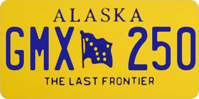 AK license plate GMX250