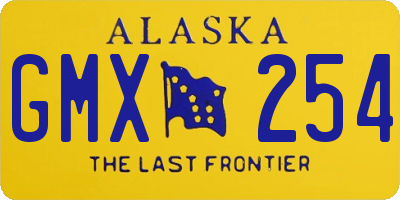 AK license plate GMX254