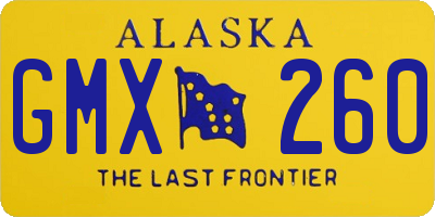 AK license plate GMX260