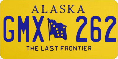 AK license plate GMX262