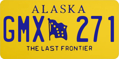 AK license plate GMX271