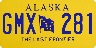 AK license plate GMX281