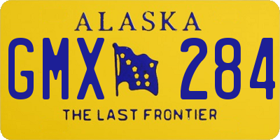 AK license plate GMX284