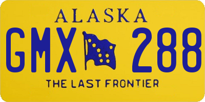 AK license plate GMX288