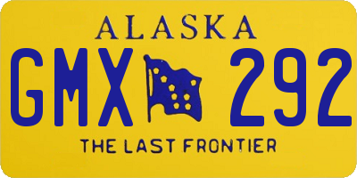 AK license plate GMX292