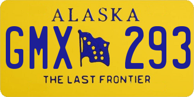 AK license plate GMX293