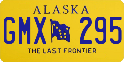 AK license plate GMX295