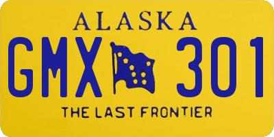 AK license plate GMX301