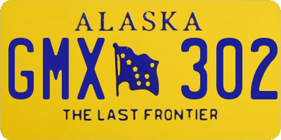AK license plate GMX302