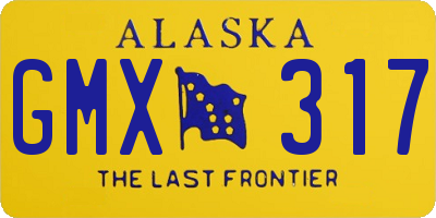 AK license plate GMX317
